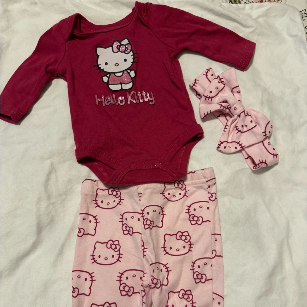 Hello Kitty Red and Pink Bodysuit Set